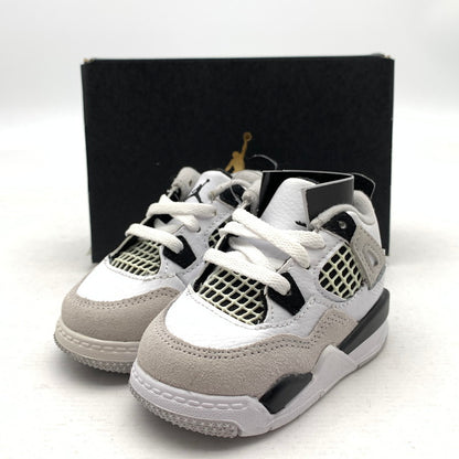 【中古美品】【キッズ】 NIKE ナイキ BQ7670-111 AIR JORDAN 4 RETRO エアジョーダン 4 スニーカー 173-260923-gm-38-fuzh サイズ：10cm カラー：ホワイト グレー 万代Net店