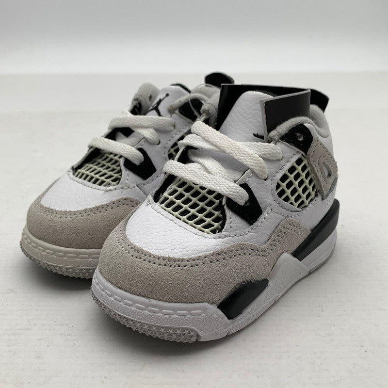 【中古美品】【キッズ】 NIKE ナイキ BQ7670-111 AIR JORDAN 4 RETRO エアジョーダン 4 スニーカー 173-260923-gm-38-fuzh サイズ：10cm カラー：ホワイト グレー 万代Net店