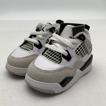 【中古美品】【キッズ】 NIKE ナイキ BQ7670-111 AIR JORDAN 4 RETRO エアジョーダン 4 スニーカー 173-260923-gm-38-fuzh サイズ：10cm カラー：ホワイト グレー 万代Net店