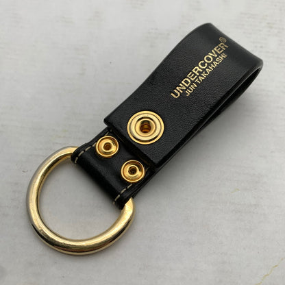 【中古品】【メンズ】 UNDERCOVER アンダーカバー キーリング BLACK LEATHER ゴールド キーホルダー 208-260912-io-13-fuzh カラー：ブラック 万代Net店