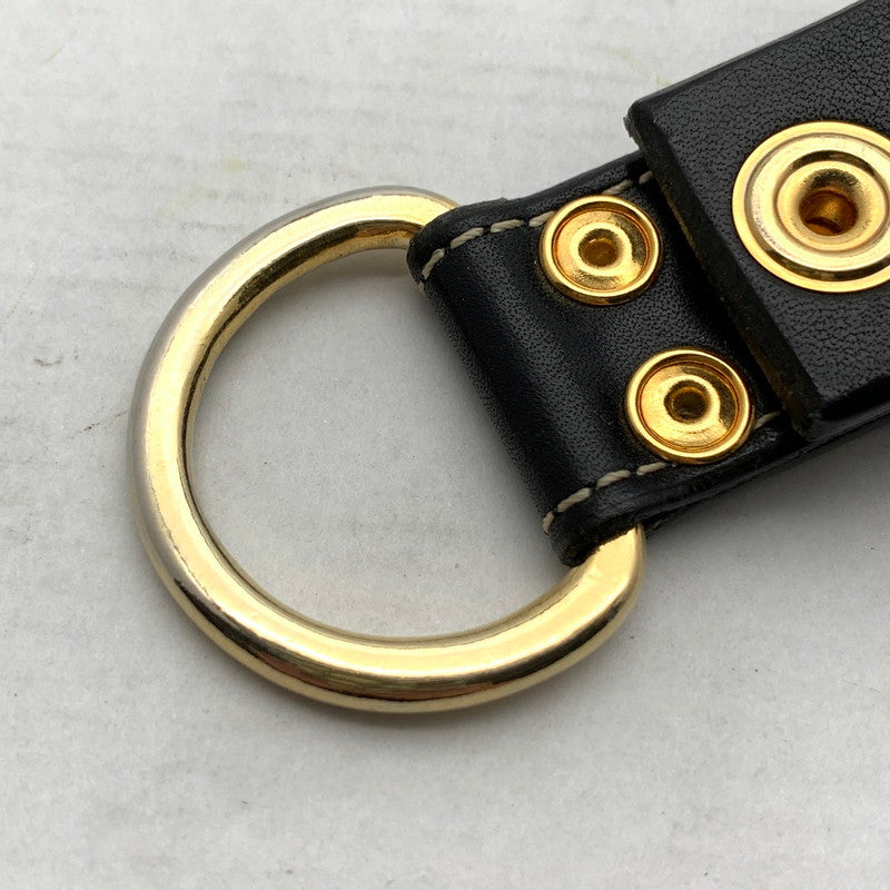 【中古品】【メンズ】 UNDERCOVER アンダーカバー キーリング BLACK LEATHER ゴールド キーホルダー 208-260912-io-13-fuzh カラー：ブラック 万代Net店
