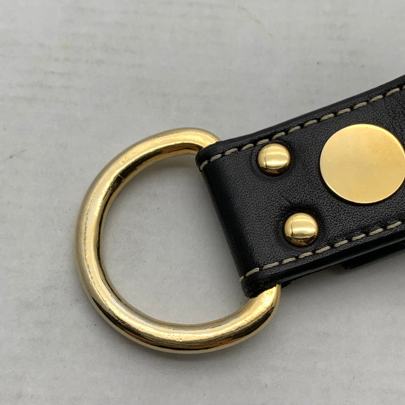 【中古品】【メンズ】 UNDERCOVER アンダーカバー キーリング BLACK LEATHER ゴールド キーホルダー 208-260912-io-13-fuzh カラー：ブラック 万代Net店