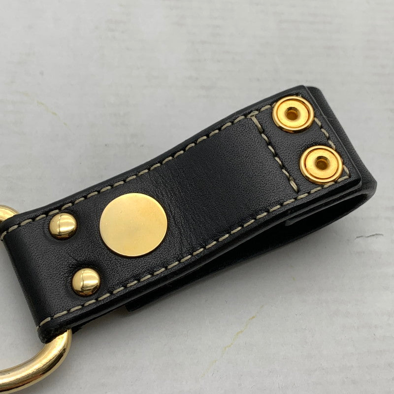 【中古品】【メンズ】 UNDERCOVER アンダーカバー キーリング BLACK LEATHER ゴールド キーホルダー 208-260912-io-13-fuzh カラー：ブラック 万代Net店