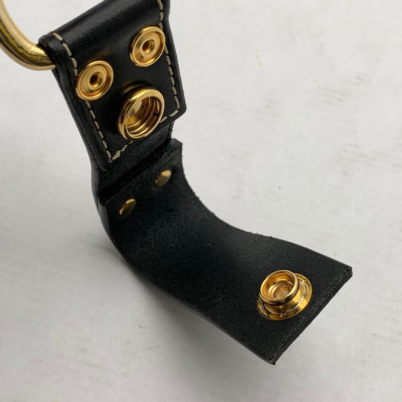 【中古品】【メンズ】 UNDERCOVER アンダーカバー キーリング BLACK LEATHER ゴールド キーホルダー 208-260912-io-13-fuzh カラー：ブラック 万代Net店