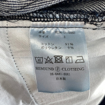 【中古品】【メンズ】 RESOUND CLOTHING TRACK PANTS リサウンドクロージング ストレッチ トラックパンツ ボトムス 151-260926-gm-03-fuzh サイズ：3 カラー：インディゴ 万代Net店