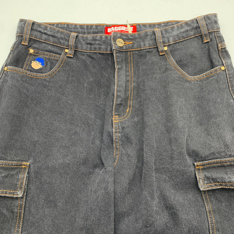 【中古品】【メンズ】 BUTTER GOODS BAGGIEST DENIM CARGO バターグッズ デニムバギー パンツ 153-260913-nm-09-fuzh サイズ：32 カラー：グレー 万代Net店