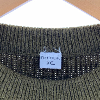 【中古品】【メンズ】 MILITARY DEADSTOCK FRENCH MILITARY PRISON WHITE LINE COMMAND SWEATER フレンチミリタリー セーター 古着 145-260923-gm-12-fuzh サイズ：XXL カラー：カーキ 万代Net店