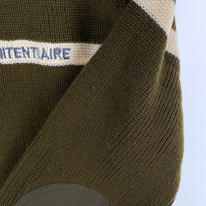 【中古品】【メンズ】 MILITARY DEADSTOCK FRENCH MILITARY PRISON WHITE LINE COMMAND SWEATER フレンチミリタリー セーター 古着 145-260923-gm-12-fuzh サイズ：XXL カラー：カーキ 万代Net店