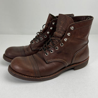 【中古品】【メンズ】 RED WING レッドウィング 8111 IRON RANGER BROWN ブーツ シューズ SIZE:27.0cm/本体のみ ※キズ・ソール減り・使用感有 靴 164-260912-io-40-fuzh カラー：ブラウン 万代Net店