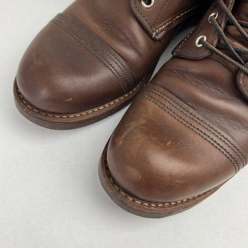 【中古品】【メンズ】 RED WING レッドウィング 8111 IRON RANGER BROWN ブーツ シューズ SIZE:27.0cm/本体のみ ※キズ・ソール減り・使用感有 靴 164-260912-io-40-fuzh カラー：ブラウン 万代Net店