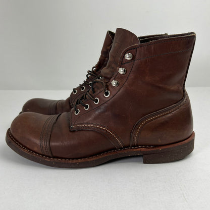 【中古品】【メンズ】 RED WING レッドウィング 8111 IRON RANGER BROWN ブーツ シューズ SIZE:27.0cm/本体のみ ※キズ・ソール減り・使用感有 靴 164-260912-io-40-fuzh カラー：ブラウン 万代Net店