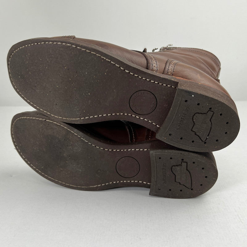 【中古品】【メンズ】 RED WING レッドウィング 8111 IRON RANGER BROWN ブーツ シューズ SIZE:27.0cm/本体のみ ※キズ・ソール減り・使用感有 靴 164-260912-io-40-fuzh カラー：ブラウン 万代Net店