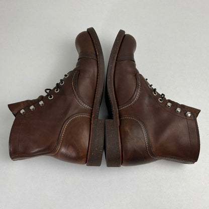 【中古品】【メンズ】 RED WING レッドウィング 8111 IRON RANGER BROWN ブーツ シューズ SIZE:27.0cm/本体のみ ※キズ・ソール減り・使用感有 靴 164-260912-io-40-fuzh カラー：ブラウン 万代Net店