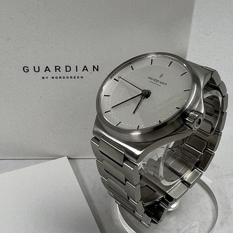 【中古品】【メンズ】 GUARDIAN COPENHAGEN ガーディアン コペンハーゲン 腕時計 COLLAR:SILVER/コマ.箱有/自動巻 ※使用感有 時計 197-260912-io-39-fuzh カラー：シルバー 万代Net店
