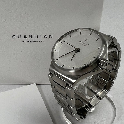 【中古品】【メンズ】 GUARDIAN COPENHAGEN ガーディアン コペンハーゲン 腕時計 COLLAR:SILVER/コマ.箱有/自動巻 ※使用感有 時計 197-260912-io-39-fuzh カラー：シルバー 万代Net店