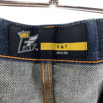 【中古品】【メンズ】 FAT エフエーティー ストレートデニムパンツ 153-260928-ny-13-fuzh サイズ：FAT(XL) カラー：インディゴ 万代Net店