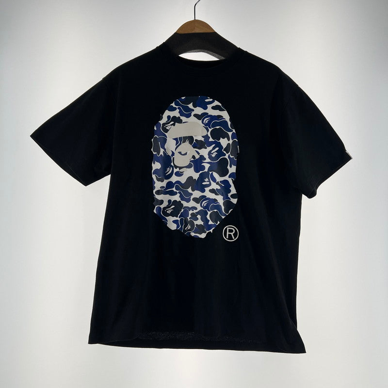 【中古美品】【メンズ】 A BATHING APE アベイシングエイプ BAPE COM BIG APE HEAD TEE Tシャツ BLACK SIZE:L 保存袋付属 142-260912-io-35-fuzh カラー：ブラック 万代Net店