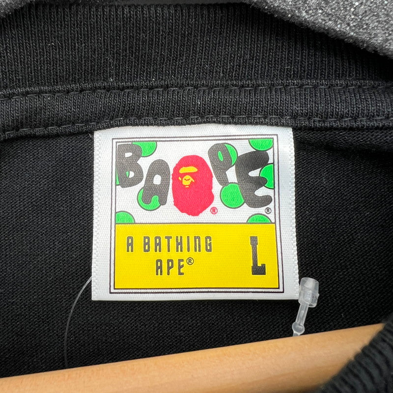 【中古美品】【メンズ】 A BATHING APE アベイシングエイプ BAPE COM BIG APE HEAD TEE Tシャツ BLACK SIZE:L 保存袋付属 142-260912-io-35-fuzh カラー：ブラック 万代Net店