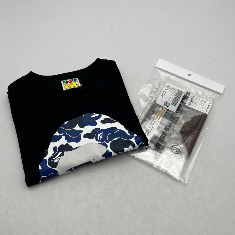 【中古美品】【メンズ】 A BATHING APE アベイシングエイプ BAPE COM BIG APE HEAD TEE Tシャツ BLACK SIZE:L 保存袋付属 142-260912-io-35-fuzh カラー：ブラック 万代Net店