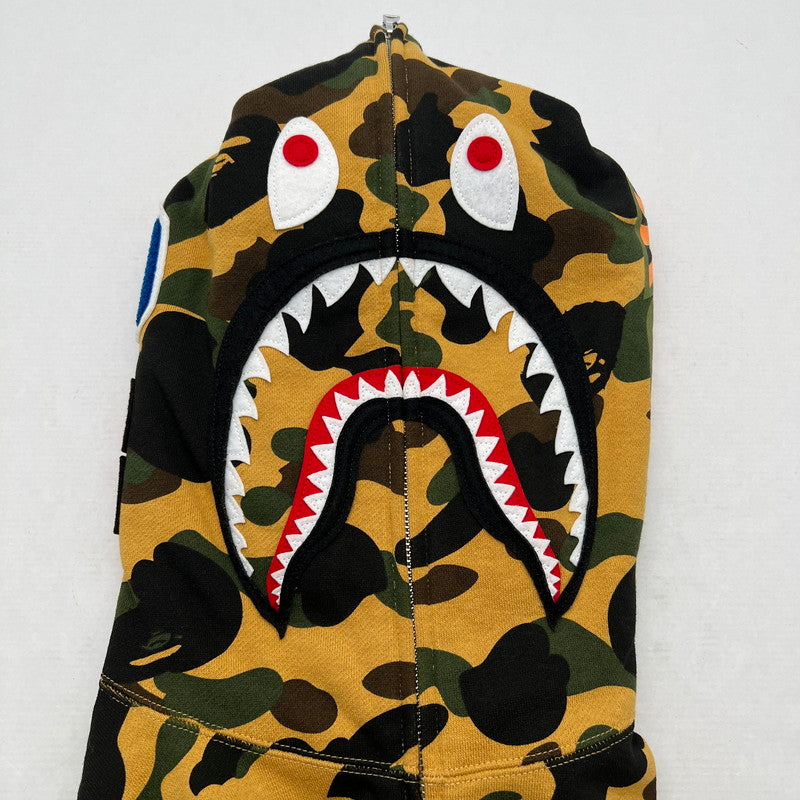【中古美品】【メンズ】 A BATHNIG APE アベイシングエイプ 1ST CAMO SHARK FULL ZIP HOODIE ジップ フーディー パーカー BEIGE SIZE:L 保存袋付属 142-260912-io-36-fuzh カラー：ベージュ 万代Net店