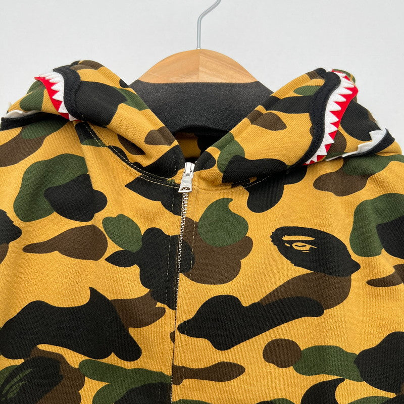 【中古美品】【メンズ】 A BATHNIG APE アベイシングエイプ 1ST CAMO SHARK FULL ZIP HOODIE ジップ フーディー パーカー BEIGE SIZE:L 保存袋付属 142-260912-io-36-fuzh カラー：ベージュ 万代Net店