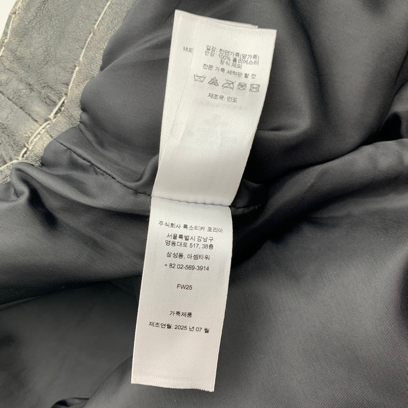 【中古美品】【メンズ】 SUPREME シュプリーム×TRUE RELIGION トゥルーレリジョン LOOSE FIT LEATHER PANT ルーズ フィット レザー パンツ 149-260913-nm-08-fuzh サイズ：34 カラー：ブラック（グレー系） 万代Net店