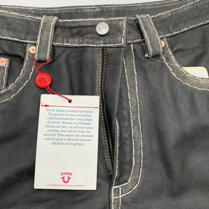 【中古美品】【メンズ】 SUPREME シュプリーム×TRUE RELIGION トゥルーレリジョン LOOSE FIT LEATHER PANT ルーズ フィット レザー パンツ 149-260913-nm-08-fuzh サイズ：34 カラー：ブラック（グレー系） 万代Net店