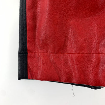 【中古品】【メンズ】 SUPPLIER サプライヤー レザーシャツ 半袖シャツ RED.BLACK/SIZE:XL 半袖 ※襟首汚れあり 142-260917-io-26-fuzh カラー：ブラックレッド 万代Net店