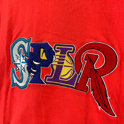 【中古品】【メンズ】 SUPPLIER サプライヤー 半袖Tシャツ Tシャツ RED SIZE:XXL SPLR ※汚れあり 142-260917-io-27-fuzh カラー：レッド 万代Net店