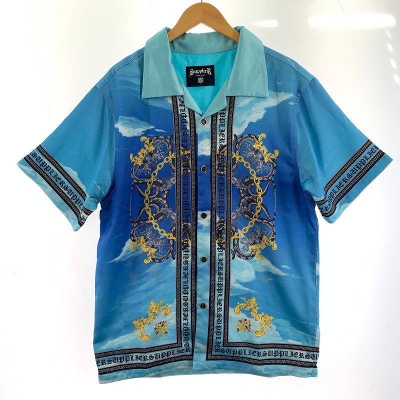 【中古品】【メンズ】 SUPPLIER サプライヤー BAROQUE CROSS SHIRT バロッククロスシャツ 半袖シャツ BLUE/SIZE:L ※汚れ・ひっかけ有 142-260917-io-28-fuzh カラー：ブルー 万代Net店