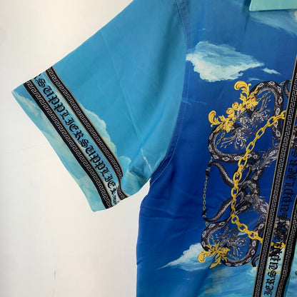 【中古品】【メンズ】 SUPPLIER サプライヤー BAROQUE CROSS SHIRT バロッククロスシャツ 半袖シャツ BLUE/SIZE:L ※汚れ・ひっかけ有 142-260917-io-28-fuzh カラー：ブルー 万代Net店