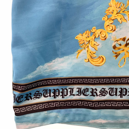 【中古品】【メンズ】 SUPPLIER サプライヤー BAROQUE CROSS SHIRT バロッククロスシャツ 半袖シャツ BLUE/SIZE:L ※汚れ・ひっかけ有 142-260917-io-28-fuzh カラー：ブルー 万代Net店