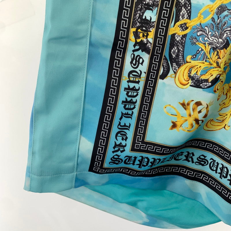 【中古品】【メンズ】 SUPPLIER サプライヤー BAROQUE CROSS SHORTS バロッククロス ショーツ 短パン ショートパンツ BLUE/SIZE:XL ※汚れ・ひっかけ有 153-260917-io-29-fuzh カラー：ブルー 万代Net店