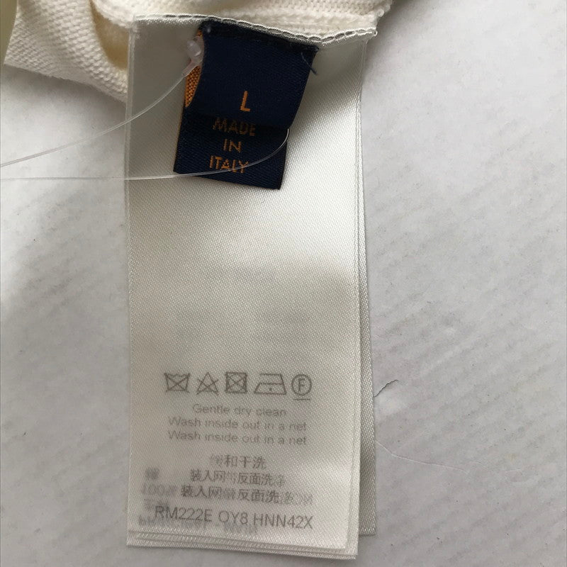 【中古品】【メンズ】 LOUIS VUITTON ルイ・ヴィトン RM222E OY8 HNN42X シグネチャーショートスリーブクルーネック 141-260913-nm-03-fuzh サイズ：L カラー：ホワイト系/オフホワイト 万代Net店