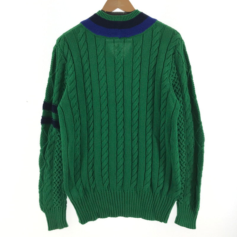 【中古品】【レディース】 POLO RALPH LAUREN ポロ・ラルフローレン コットンクリケットセーター GREEN.BLUE SIZE:S 170-260917-io-11-fuzh カラー：グリーンブルー 万代Net店