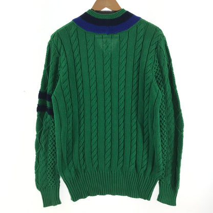 【中古品】【レディース】 POLO RALPH LAUREN ポロ・ラルフローレン コットンクリケットセーター GREEN.BLUE SIZE:S 170-260917-io-11-fuzh カラー：グリーンブルー 万代Net店