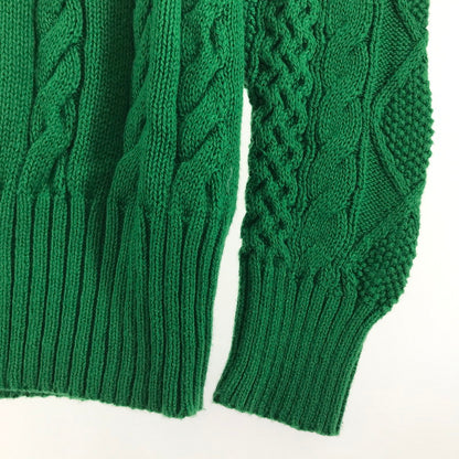 【中古品】【レディース】 POLO RALPH LAUREN ポロ・ラルフローレン コットンクリケットセーター GREEN.BLUE SIZE:S 170-260917-io-11-fuzh カラー：グリーンブルー 万代Net店