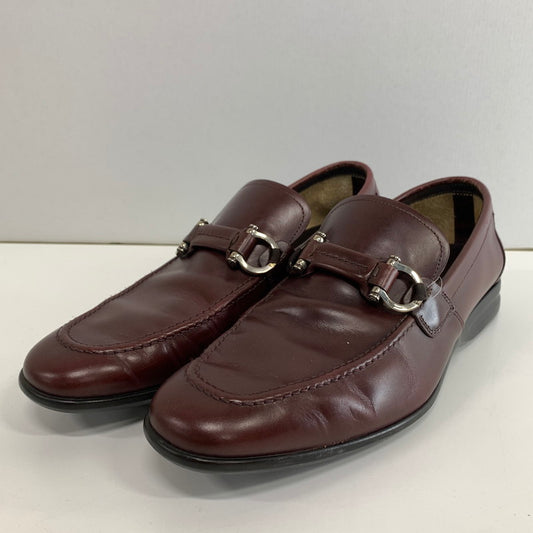 【中古品】【メンズ】 SALVATORE FERRAGAMO サルヴァトーレフェラガモ ビット ローファー 靴 164-260917-ny-06-fuzh サイズ：8.5 カラー：ボルドー 万代Net店