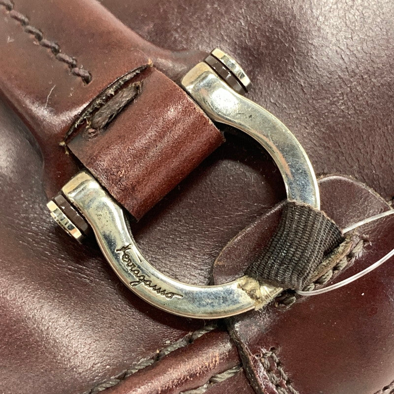 【中古品】【メンズ】 SALVATORE FERRAGAMO サルヴァトーレフェラガモ ビット ローファー 靴 164-260917-ny-06-fuzh サイズ：8.5 カラー：ボルドー 万代Net店