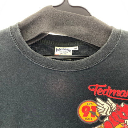 【中古品】【メンズ】 TED COMPANY Tシャツ テッドマン カラーBLACK SIZE:40 バイク バイカー 147-260925-ky-14-fuzh 万代Net店