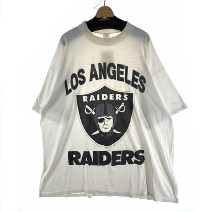 【中古品】【メンズ】 LOS ANGELES RAIDERS SS TEE ロサンゼルス・レイダース 90s 90年代 半袖Tシャツ 古着 145-260927-gm-44-fuzh サイズ：不明 カラー：ホワイト 万代Net店