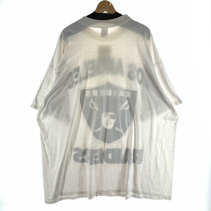 【中古品】【メンズ】 LOS ANGELES RAIDERS SS TEE ロサンゼルス・レイダース 90s 90年代 半袖Tシャツ 古着 145-260927-gm-44-fuzh サイズ：不明 カラー：ホワイト 万代Net店