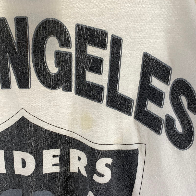 【中古品】【メンズ】 LOS ANGELES RAIDERS SS TEE ロサンゼルス・レイダース 90s 90年代 半袖Tシャツ 古着 145-260927-gm-44-fuzh サイズ：不明 カラー：ホワイト 万代Net店