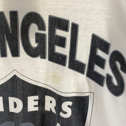 【中古品】【メンズ】 LOS ANGELES RAIDERS SS TEE ロサンゼルス・レイダース 90s 90年代 半袖Tシャツ 古着 145-260927-gm-44-fuzh サイズ：不明 カラー：ホワイト 万代Net店