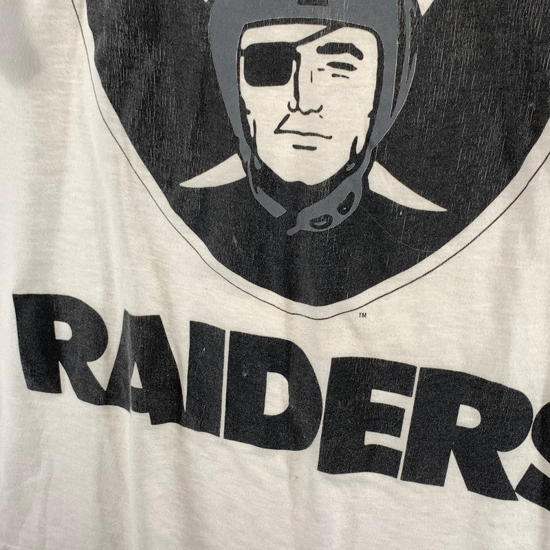 【中古品】【メンズ】 LOS ANGELES RAIDERS SS TEE ロサンゼルス・レイダース 90s 90年代 半袖Tシャツ 古着 145-260927-gm-44-fuzh サイズ：不明 カラー：ホワイト 万代Net店
