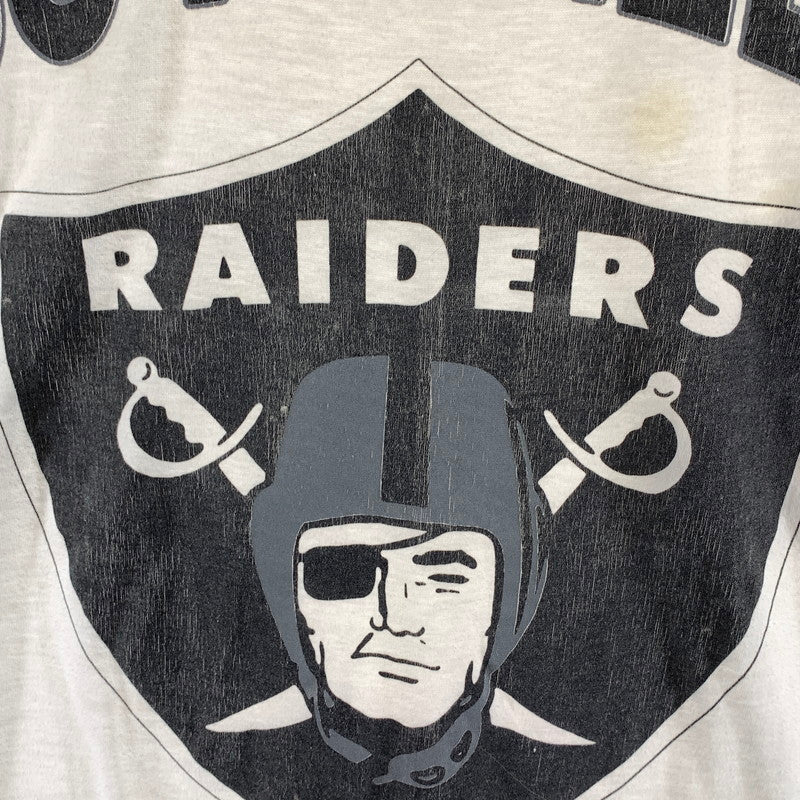 【中古品】【メンズ】 LOS ANGELES RAIDERS SS TEE ロサンゼルス・レイダース 90s 90年代 半袖Tシャツ 古着 145-260927-gm-44-fuzh サイズ：不明 カラー：ホワイト 万代Net店