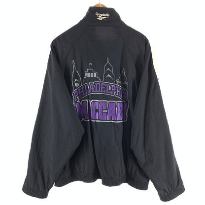 【中古品】【メンズ】 REEBOK リーボック NYLON JACKET ナイロンジャケット ブルゾン 古着 145-261018-gm-17-fuzh サイズ：L カラー：ブラック ホワイト 万代Net店