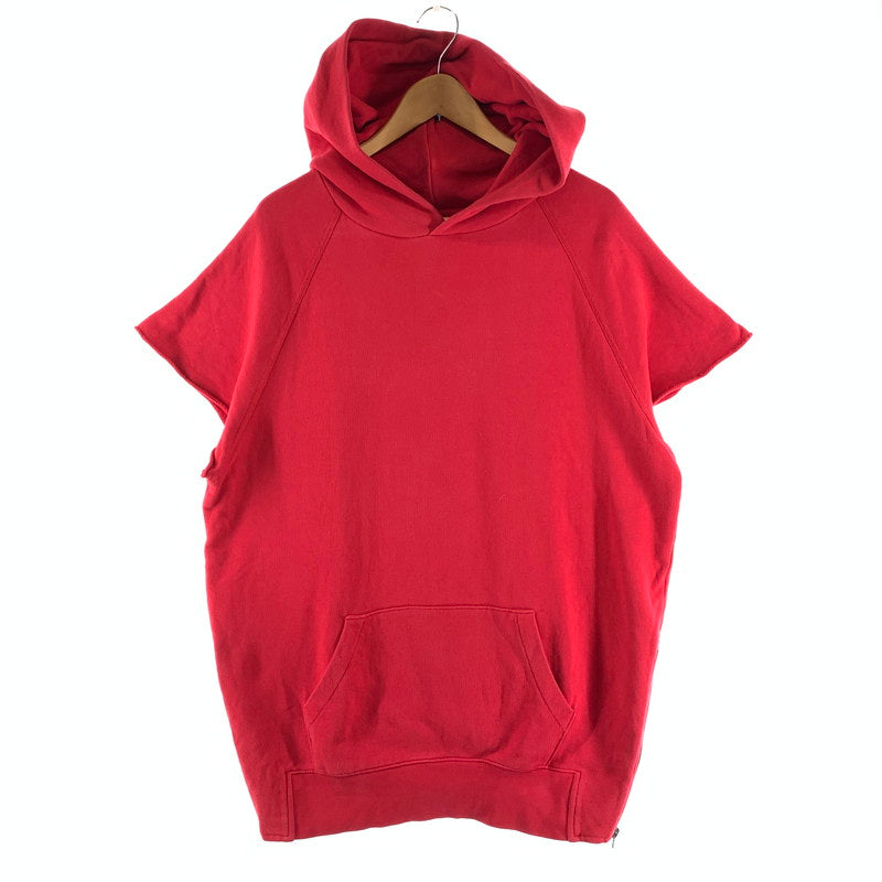 【中古品】【メンズ】 FOG FEAR OF GOD フィアオブゴッド 半袖スウェットパーカー トップス ブランド 古着 142-260921-gm-05-fuzh サイズ：L カラー：レッド 万代Net店
