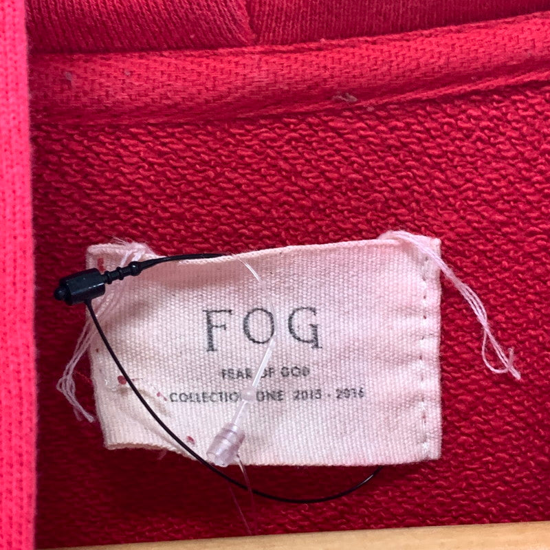 【中古品】【メンズ】 FOG FEAR OF GOD フィアオブゴッド 半袖スウェットパーカー トップス ブランド 古着 142-260921-gm-05-fuzh サイズ：L カラー：レッド 万代Net店