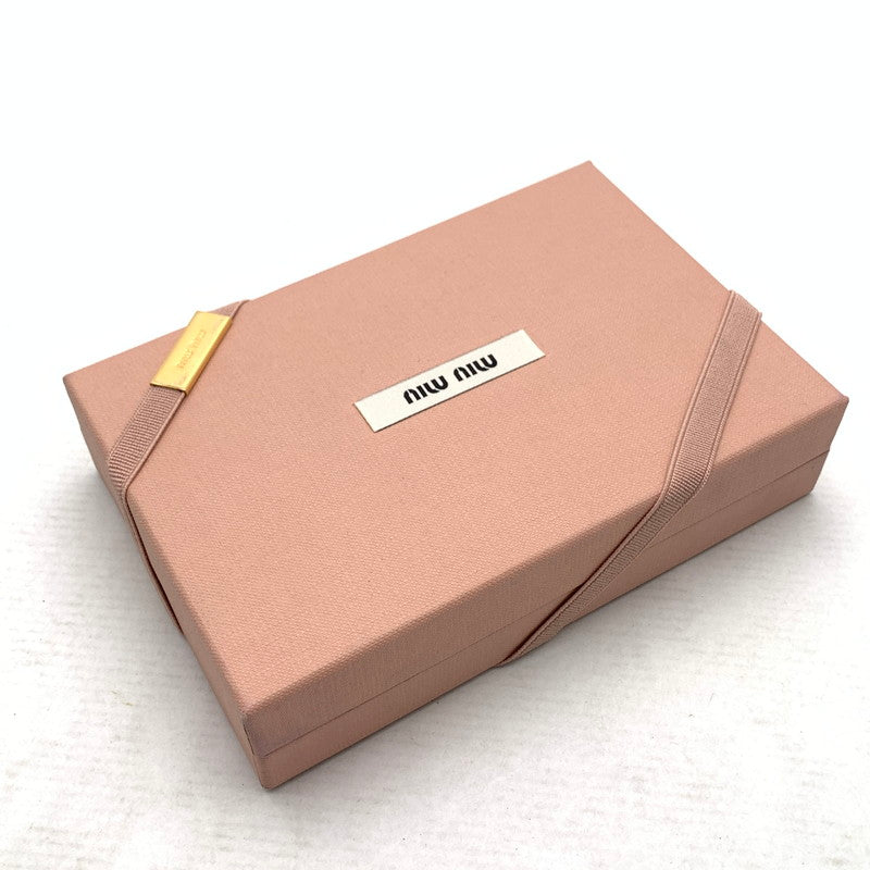 【中古品】【メンズ】 MIU MIU ミュウ ミュウ 2つ折り 財布 財布 ウォレット 181-260809-hi-17-fuzh カラー：ブラック 万代Net店